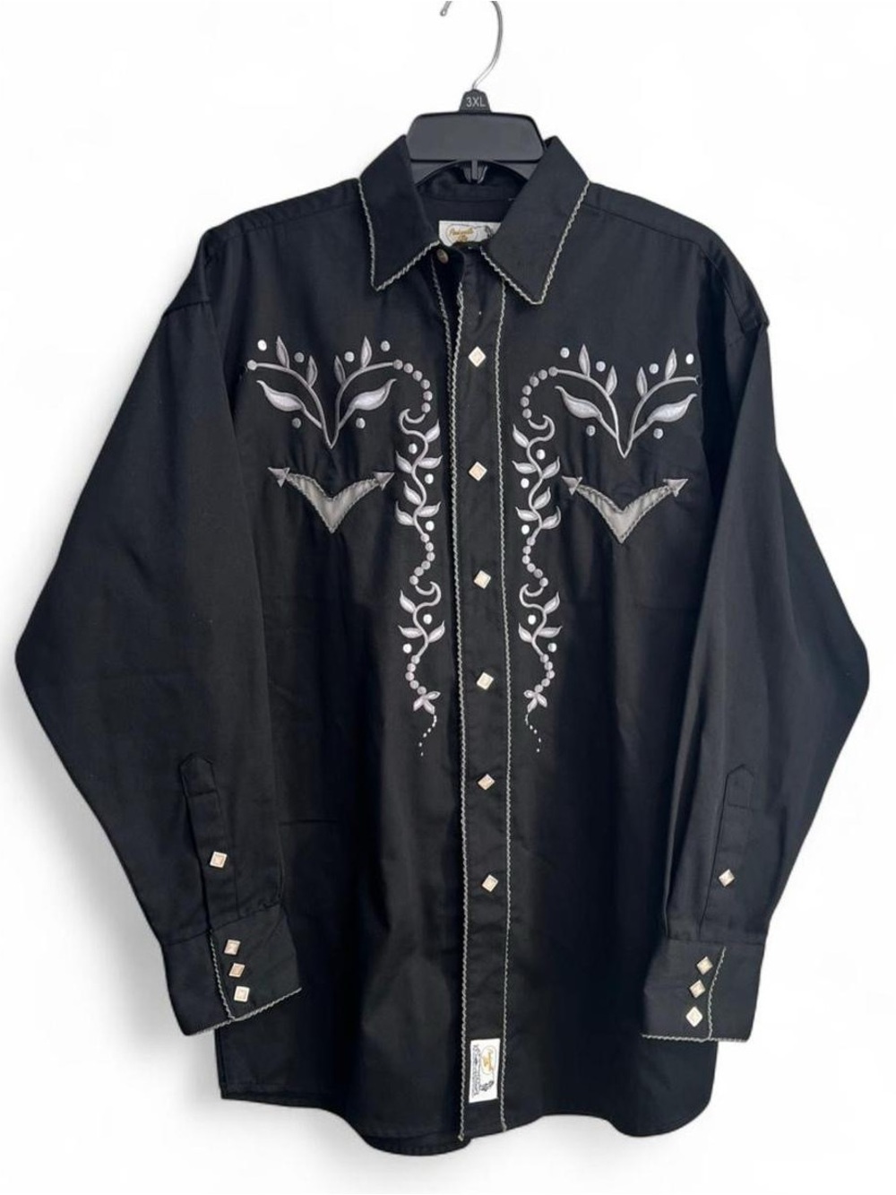 Vintage Panhandle Slim Embroidered Snap Western shirt size Small